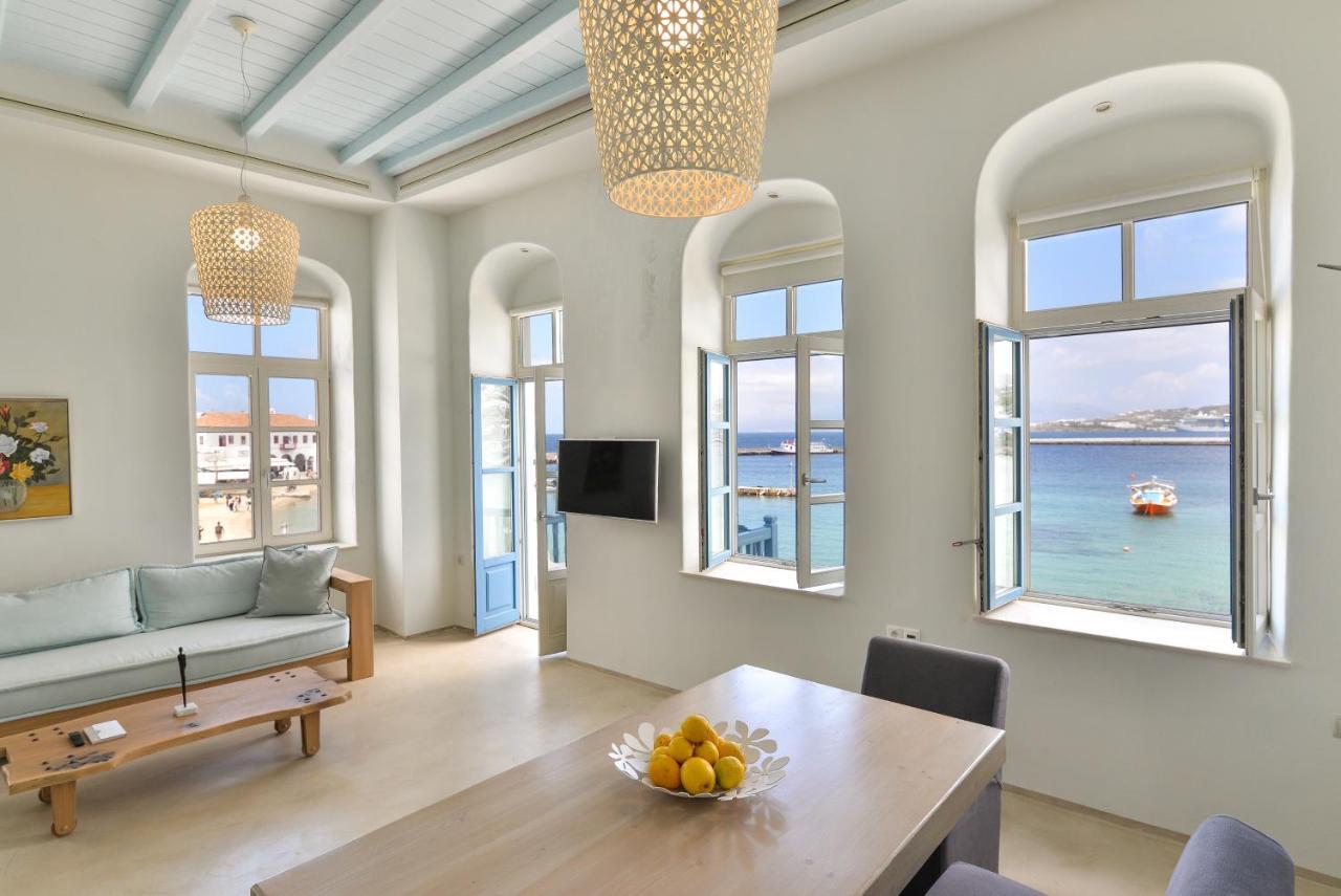 White Memories, Seafront Luxury Apartment Mykonos Mykonos Town Bagian luar foto