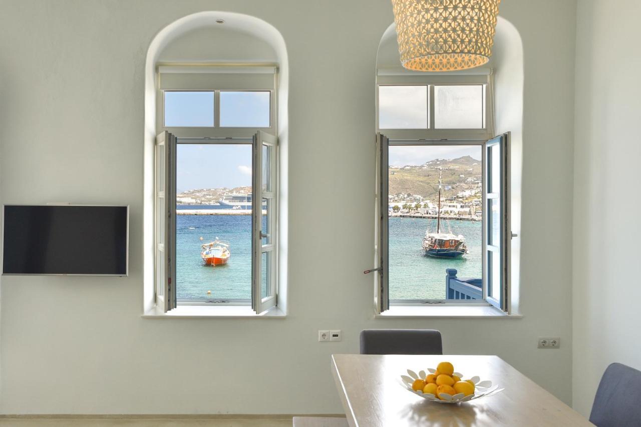 White Memories, Seafront Luxury Apartment Mykonos Mykonos Town Bagian luar foto